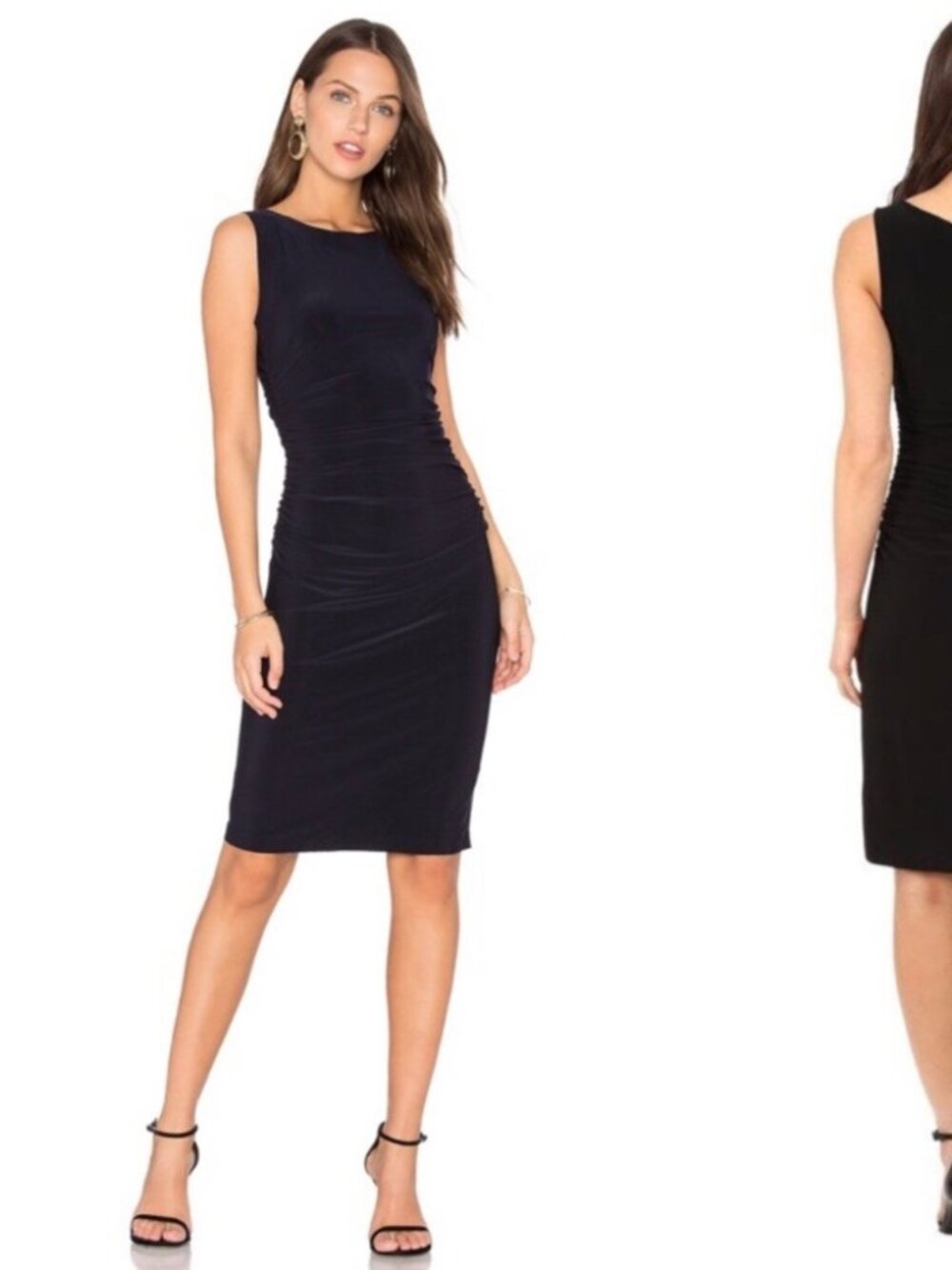 New Norma Kamali KamaliKulture Sleeveless Shirred Waist Dress Size L